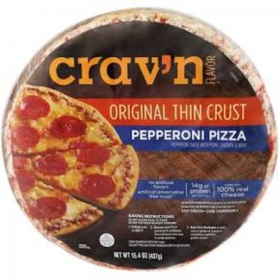 Crav'n Flavor Original Thin Crust Pepperoni Pizza, 15.4 oz