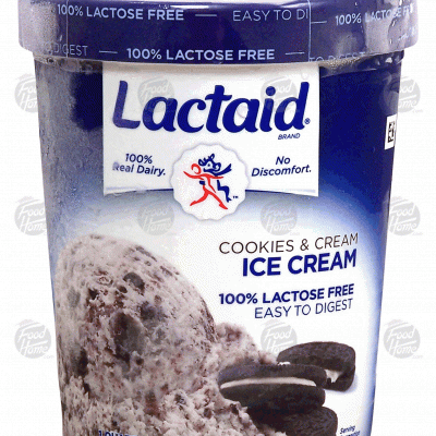 Lactaid® 100% Lactose-Free Cookies and Cream Ice Cream 1 qt