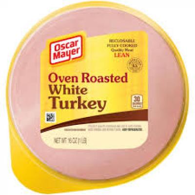 Oscar Mayer Sliced Oven Roasted Turkey Breast & White Turkey, 16 oz