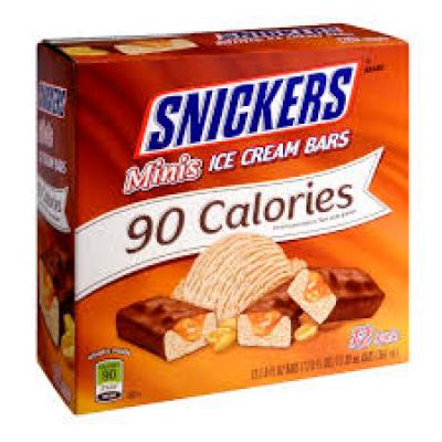 Snickers Minis Ice Cream Bars 12 ct Box