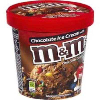 M&M Ice Cream Light Chocolate, 16 oz