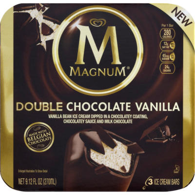 Magnum Double Chocolate Ice Cream Bars, 3 ct