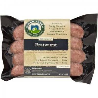 Niman Ranch Bratwurst, 12 oz