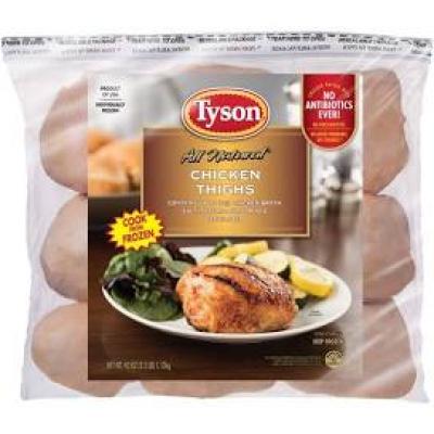 Tyson All Natural Chicken Thighs, 2.5 lbs