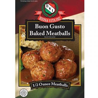 Buona Vita Meatballs / Albondigas, Chicken and Beef, 5 lbs