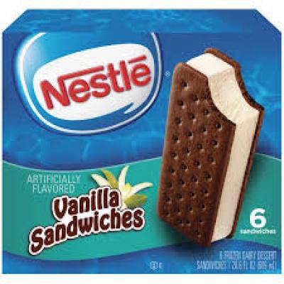 Nestle Vanilla Ice Cream Sandwiches, 6 ct