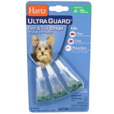 Hartz Flea & Tick Drops for Dogs and Puppies (15 lbs and under) 3 - 0.12 oz