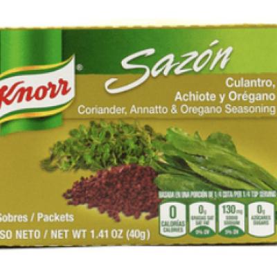 Knorr Sazón Culantro Achiote y Orégano, 8 sobres 