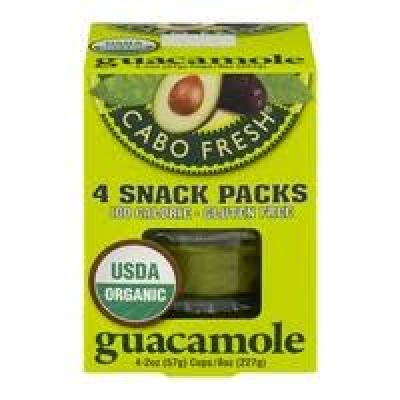 Cabo Fresh Organic Guacamole, 4-2 oz cups