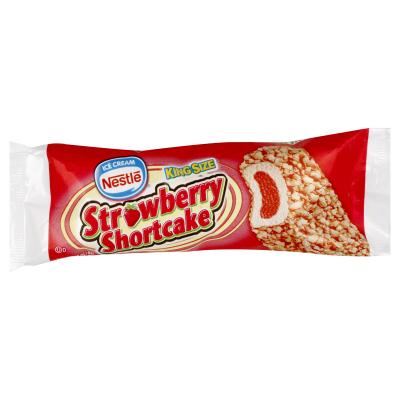 Nestle Frozen Dairy Dessert Bar Strawberry Shortcake, King Size, 4 oz