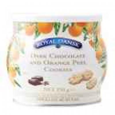 Royal Dansk Dark Chocolate and Orange Peel Cookies, 250 g