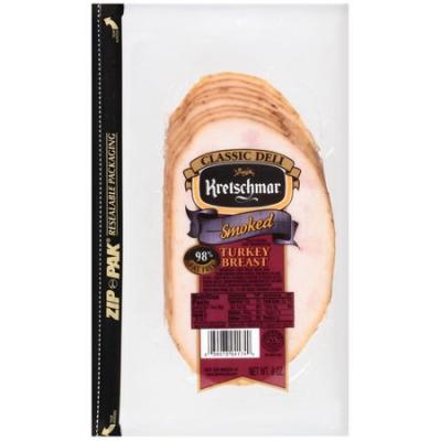 Kretschmar Classic Deli Smoked Turkey Breast 98% Fat Free, 8 oz