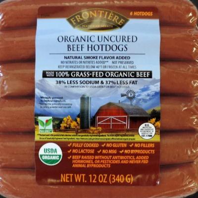 Frontiere Organic Uncured Hot Dogs, 12 oz