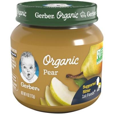 Gerber Organic Pear, 4 oz