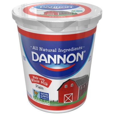 Dannon All Natural Quart Plain Yogurt, 32 oz