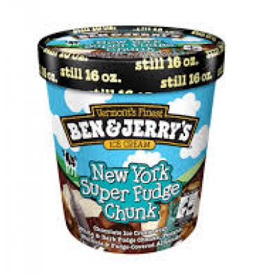 Ben & Jerry’s Ice Cream New York Super Fudge Chunk, 1 pt