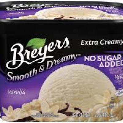 Breyers Smooth & Dreamy No Sugar Added Vanilla Ice Cream, 1.5 qt