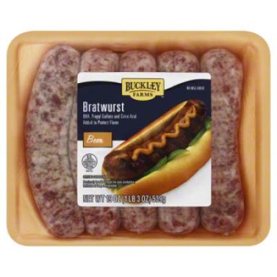 Buckley Farms Bratwurst Sausage, 19 oz