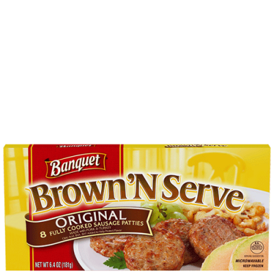 Banquet Brown N Serve Original Sausage Patties 8 count 6.4 oz