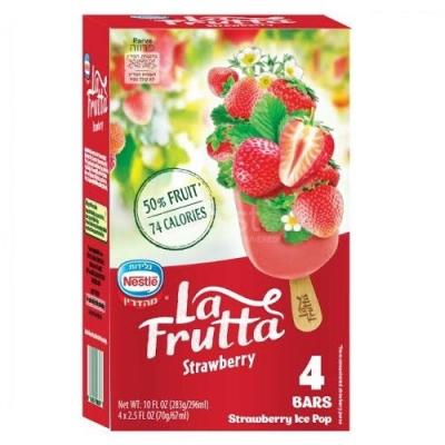 La Frutta Strawberry Ice Pop, 4 ct