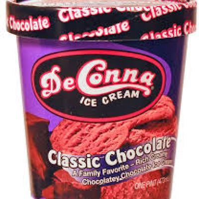 DeConna Classic Chocolate Ice Cream, 16 oz