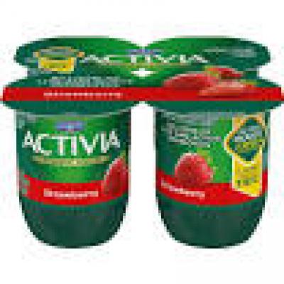 Dannon, Activia Low Fat Yogurt, Strawberry 4 oz, 4 pack