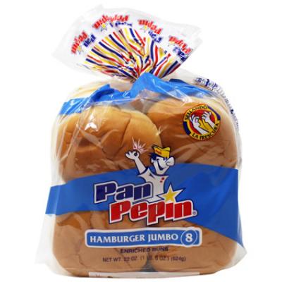 Pan Pepín Hamburger Jumbo, 22 oz