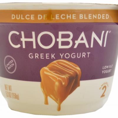 Chobani Nonfat Blended Greek Yogurt, Dulce de Leche, 5.3 oz