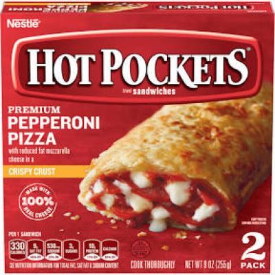 Hot Pockets Pepperoni Pizza, Crispy Crust, 9 oz