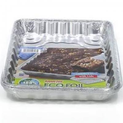 Handi-Foil Rectangular Cake Pans and Lids, 2 ct