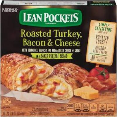 Lean Pockets Roasted Turkey, Bacon and Cheese, 9 oz