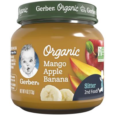 Gerber Organic Mango Apple Banana, 4 oz