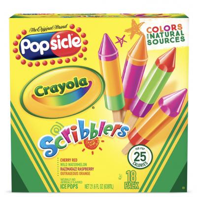 Popsicle Scribblers Assorted Flavors 1.2 oz Ice Pops, 18 ct