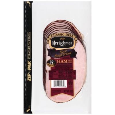 Kretschmar Ham Classic Deli Black Forest Brand 97% Fat Free, 8 oz