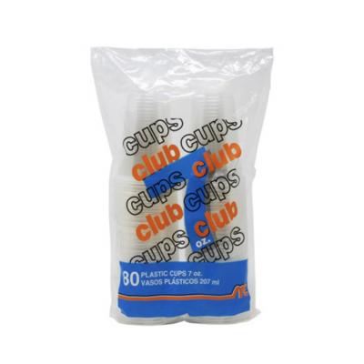 Club Cups Plastic Cups, 7 ounce, 80 ct