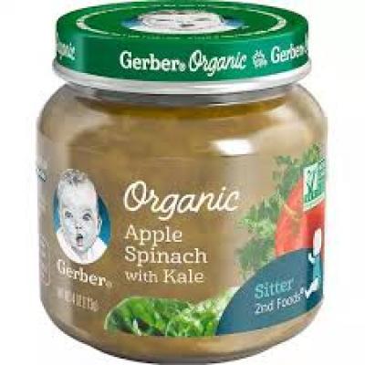 Gerber Organic Apple Spinach with Kale, 4 oz