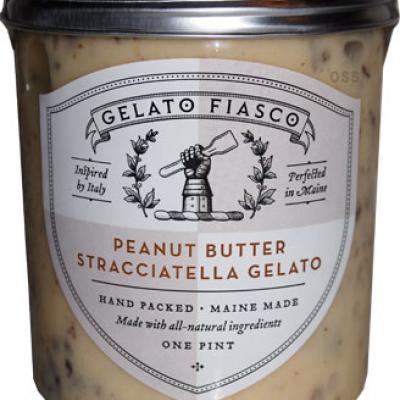 Gelato Fiasco - Peanut Butter Stracciatella Gelato, 16 oz