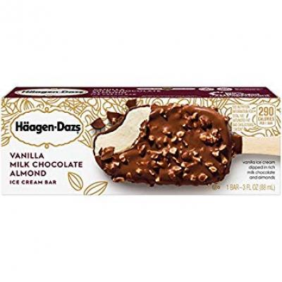 Haagen Dazs Milk Chocolate Almond Ice Cream Bar, 1 ct