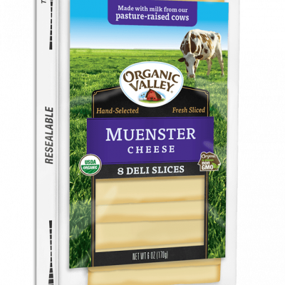 Organic Valley Muenster Cheese Slices, 6 oz