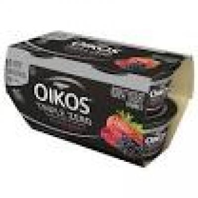 Oikos Triple Zero Greek Yogurt, Mixed Berry, 5.3 oz, 4 ct