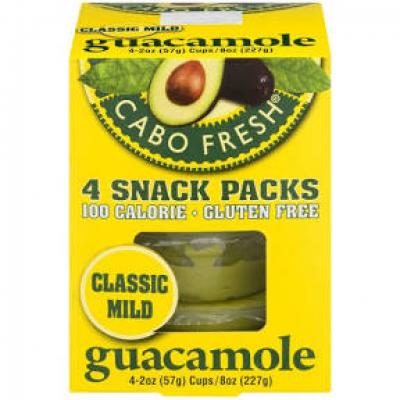 Cabo Fresh Classic Mild Guacamole, 4-2 oz cups