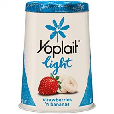 Yoplait, Light Fat Free Yogurt, Strawberry Banana, 6 oz