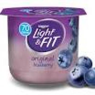 Dannon Light & Fit Blended Nonfat Yogurt Blueberry, 5.3 oz