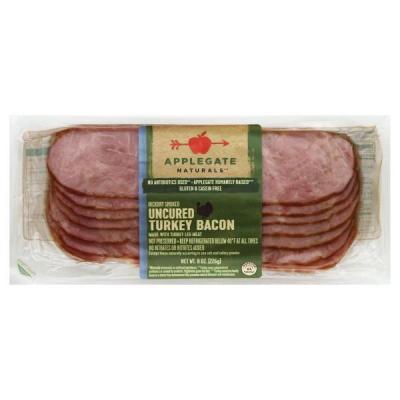 Applegate Bacon Turkey, Uncured, Hickory Smoked, 8 oz