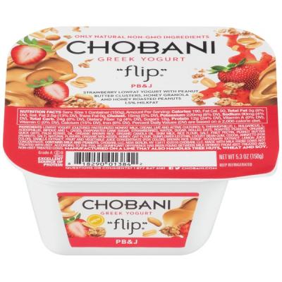 Chobani PB&J Strawberry Flip Greek Yogurt, 5.3 oz