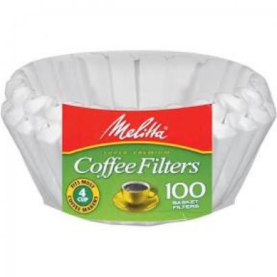 Melitta 4 Cup Coffee Filter Baskets, 100 ct