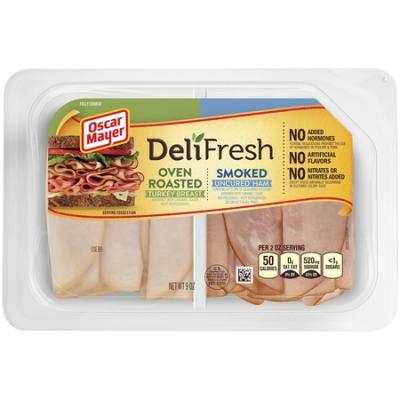 Oscar Mayer Deli Fresh Oven Roasted Turkey Breast / Smoked Ham, 9 oz