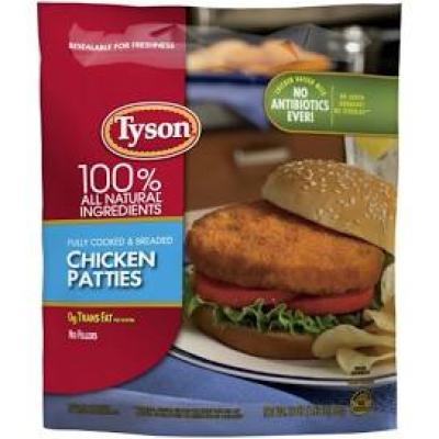 Tyson Breaded Chicken Breast Patties, 26 oz