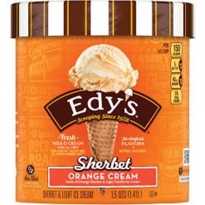 Edy’s Orange Creme Sherbet, 1.5 quart