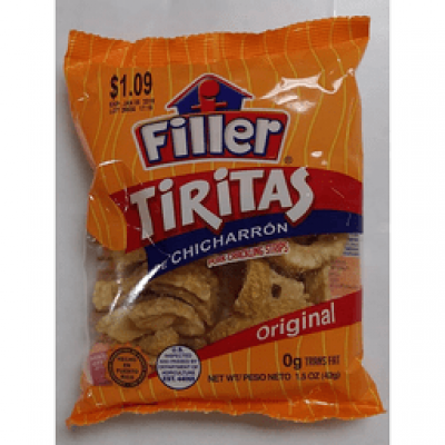 Filler Chicharrón Tiritas, 1.5 oz